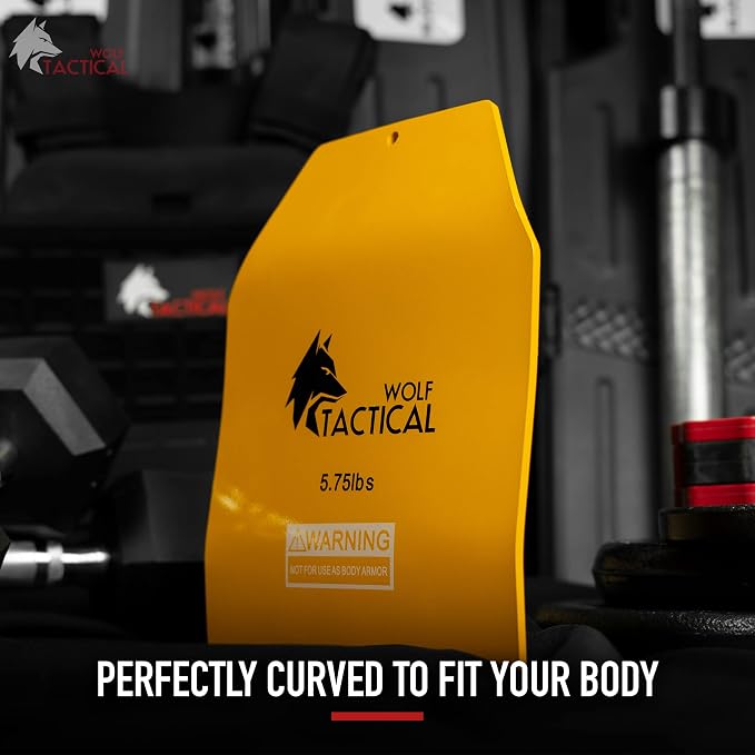 WOLF TACTICAL Curved Weight Vest Plates – 5.75/8.75/14.5LB Pairs – Contoured Ergonomic Fit – WODs, Strength Training, Running, Heavy Workouts