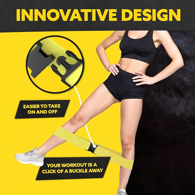Fabric Resistance Bands for Working Out, 5-Band Set for Legs and Glutes | Booty bands for women and men, 5 resistance levels, for glute activation, hip training, squats, lunges and physical therapy