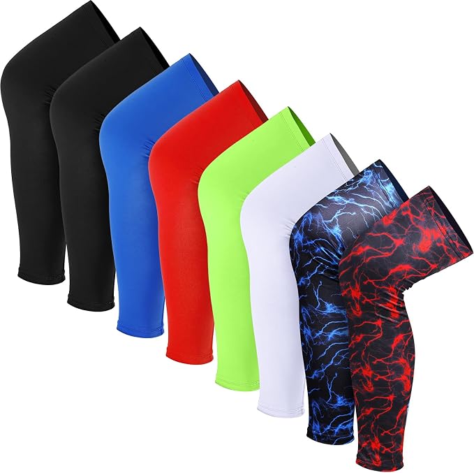 Tatuo Leg Sleeves Compression Long Knee Sleeve UV Protect for Men Women Sport Basketball Football