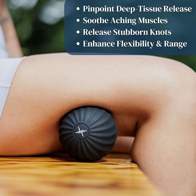 Frost Fit VibePro Pulse - Vibrating Massage Ball Massager - Deep Tissue Therapy Ball with 4 Speeds - Myofascial Release & Pain Relief