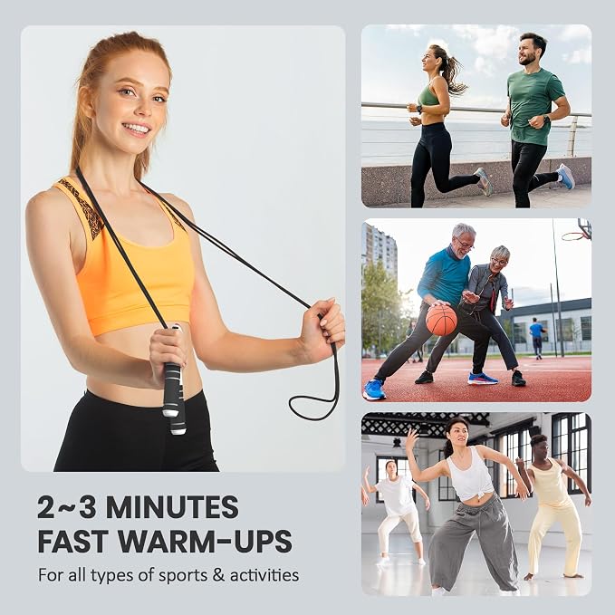 multifun Digital Jump Rope with Smart Counter & Timer - Adjustable Speed Skipping Rope for Fitness, Weight Loss, Boxing, MMA - Tangle-Free Ball Bearings & Anti-Slip Handles for Men, Women, Kids.(Check 2026 New Evolution for 3s Rope Swap)