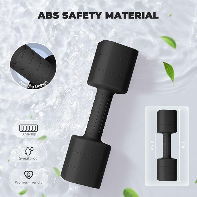 Ragebby Adjustable Dumbbell Set of 2, Weights for Men and Women at Home | Anti-slip Handle, Weights Dumbbells Set, 2lb/3lb/5lb/10lb/15lb/20lb for Pilates, Yoga, Strength Training