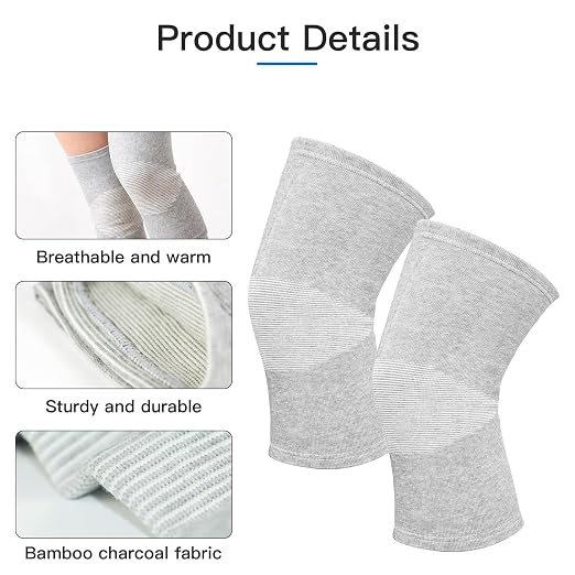 Onecompress - One compress Premium Bamboo Knee Sleeve 2-pack Original(Large(76-91KG))