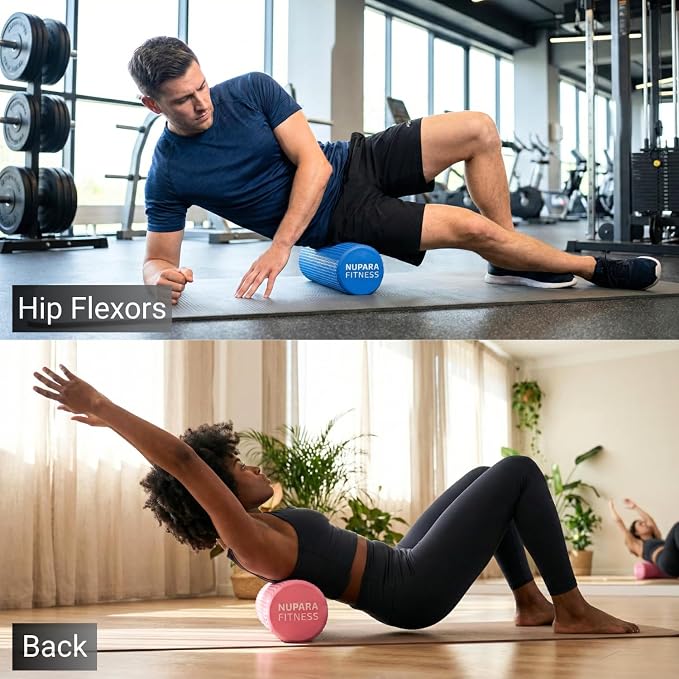 Foam Roller for Exercise, Running, Cycling, Sports, Yoga | Foam Roller for Physical Therapy, Foam Roller for Back, Recovery for Sports, Foam Roller for Legs, Muscle Relief