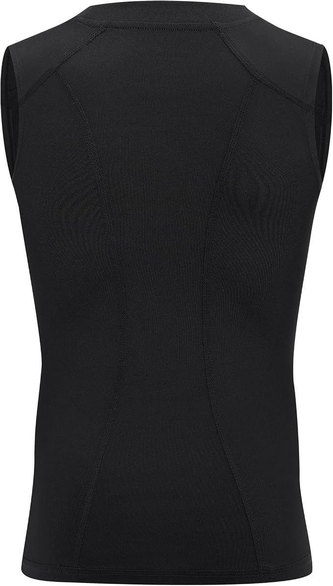 Runhit Boys Sleeveless Compression Shirt Kids Athletic Tank Tops Youth Quick Dry Undershirt for Football Basketball