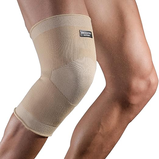 Knee Brace for Pain Relief - Knee Compression Sleeves for Men and Women, Knee Support Leg Brace for Meniscus Tear, Running, Weightlifting, Workout, ACL, Arthritis, Joint Pain Relief(Nude,L)
