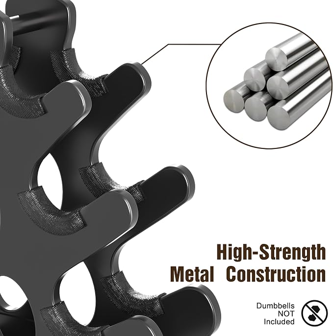 5-Tier | 4-Tier Dumbbell Rack Only Weight Racks For Free Weights Dumbbell Tower (No Dumbbells Rack Only)