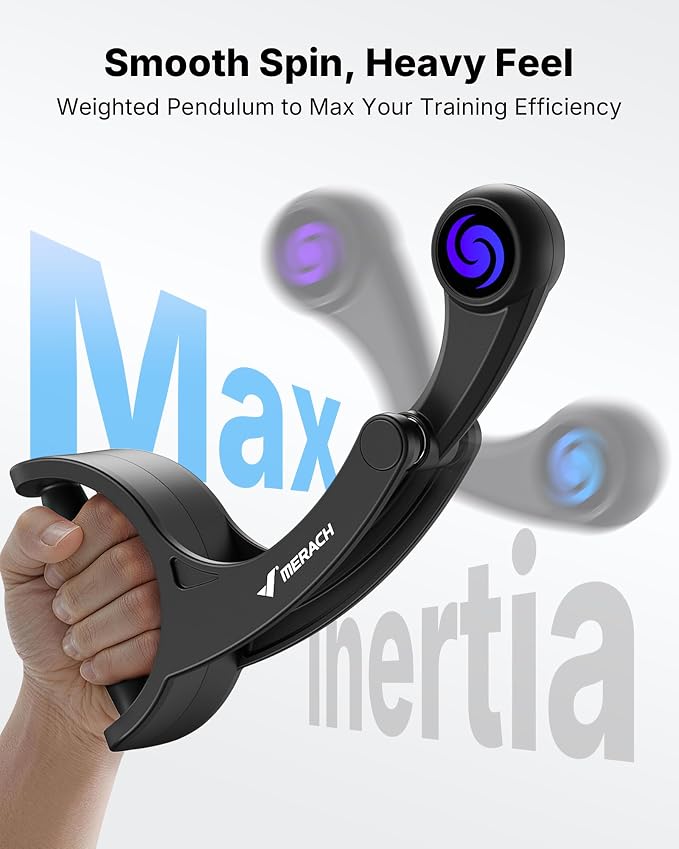 Merach Ropeless Battle Ropes, Forearm Strengthener Arm Trainer | Portable Wrist-Friendly Trainer, Ergonomic Grip, Arm Exercise Equipment for Forearm Strengthening