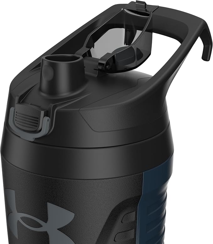 Under Armour 32 oz Insulated Water Bottles - Sports Water Jug with Fence Hook, Leak Resistant for Baseball, Football & More, 32 oz Insulated, Academy/Black