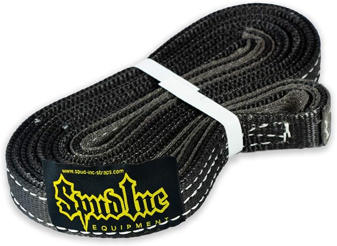 Spud Upper Body Sled Strap Total Body Workout Weight Lifting (Black)