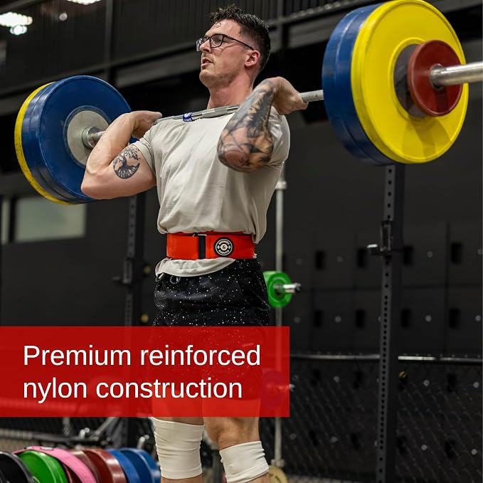 Weight Lifting Belt for Squats, Weightlifting Belt for Deadlifts - 4in Back Support for Bodybuilding | Powerlifting, Locking Metal Buckle, Weight Lifting Belts for Men - Quick Locking