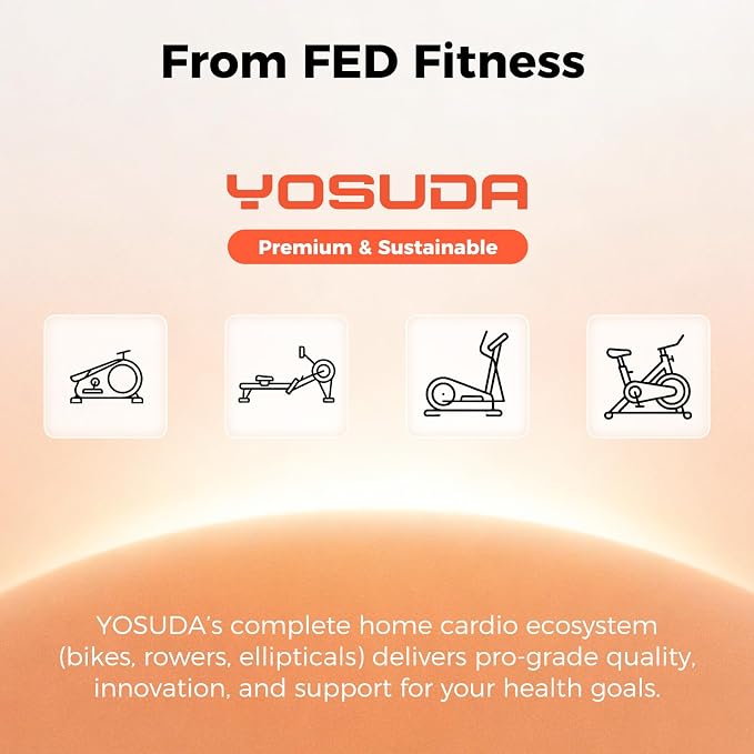 YOSUDA Exercise Bike, Brake Pad Stationary Bike for Home with Exclusive App, Magnetic Indoor Cycling Bike with 300 lb Weight Capacity, Low Noise, Tablet Holder and Fitness Courses for Weight Loss