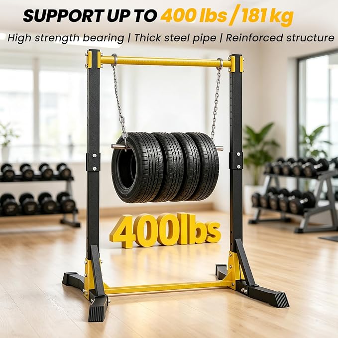 Pull Up Bar Free Standing Portable Pull Up Stand, 11 Gears Height Adjustable, 400 LBS Capacity, Outdoor Pullup Bar Station for Home Gym, Black