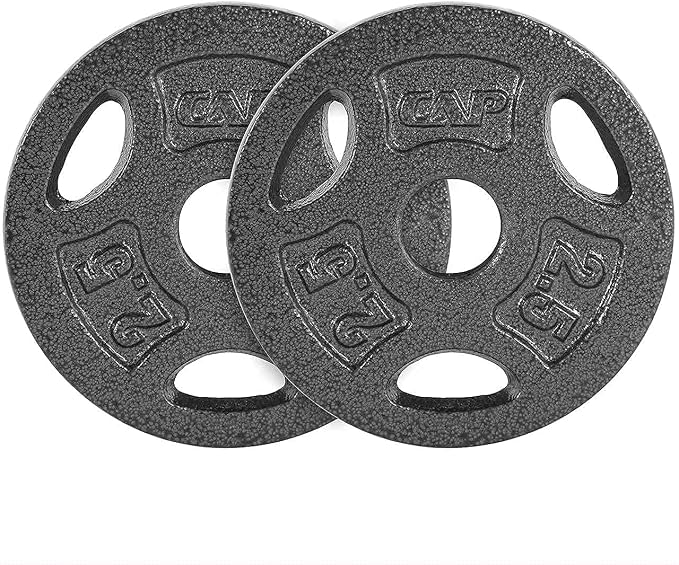 WF Athletic Supply Cast Iron 1-Inch Standard Grip Plate for Strength Training, Muscle Toning, Weight Loss & Crossfit - Multiple Choices Available