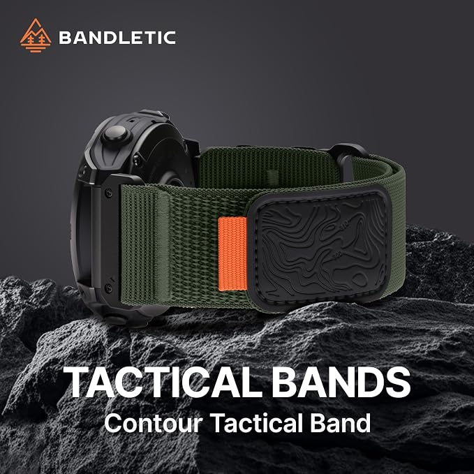 Bandletic Quick Fit 22mm Compatible with Garmin Instinct 3 2 Watch Band | CSPE Rib Bonds Buckle,Durable,Adjustable for Fenix 8 E 47mm/7 6 Pro/5 Plus/Forerunner 965/955/945/Approach S70/S62/S60/Epix