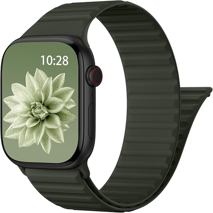 Patented Magnetic Silicone Sport Band for Apple Watch Bands for Women Men | Soft Silicone Solo Loop 40mm 38mm 41mm 44mm 45mm 42mm 49mm, Sport Strap for iWatch Series 11 10 9 8 7 6 5 4 3 2 1 SE Ultra