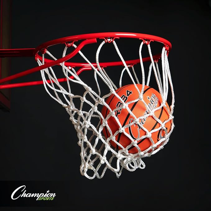 Champion Sports Rubber Basketballs – Durable Indoor & Outdoor Training & Recreational Game Balls, Multiple Sizes & Colors