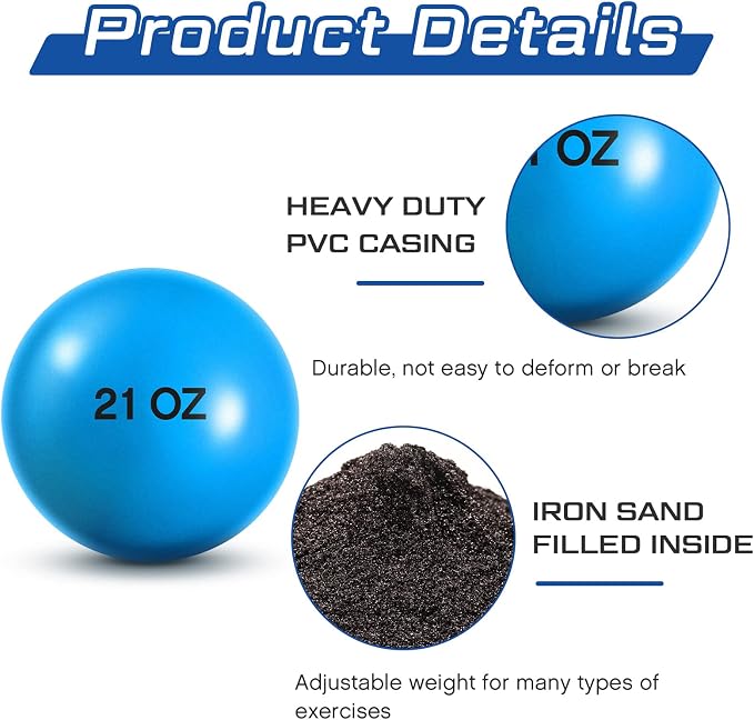 Hungdao 6 Pcs Weighted Plyo Training Balls Variable Plyo Weighted Balls Practice Weighted Baseball Weighted Ball Set for Throwing Pitching Power Improving Accessories, 6 Colors