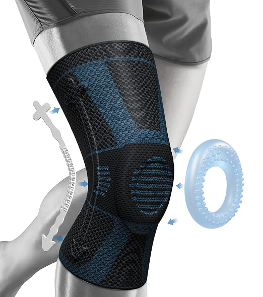 NEENCA Professional Knee Brace, Medical Knee Support for Women & Men Relief | Upgraded Version, Patented Patella Gel Pad & Side Stabilizers, For Knee Pain, Swelling, ACL,PCL, Circulation, Sports, Workout