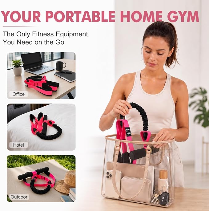 Pedal Resistance Band with Handle, Upgraded Durable Thickened Latex Tubes and Soft Foam Fabric Foot Pedal, Sit Up Exercise Equipment for Abdomen, Waist, Arm, Core/ABS, Leg, Physical Therapy