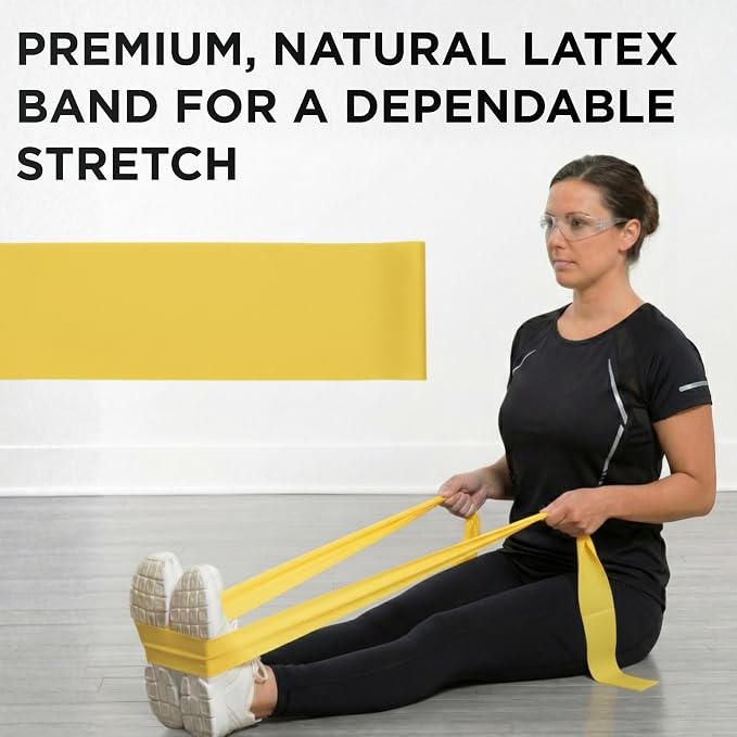 THERABAND Resistance Band, 50-Yard Roll, Latex Elastic Band for Exercise, Stretching, Physical Therapy, Yoga, Pilates, Home Workouts, Cut-to-Length, Color-Coded Levels