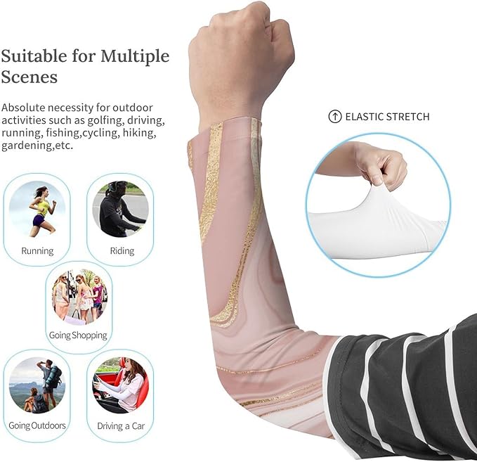 Marble Sports Compression Arm Sleeves for Men & Women - Youth Arm Sleeve Baseball Volleyball Sleeves & Basketball Sleeve