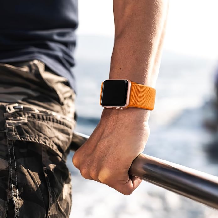 Lerobo Braided Band Compatible with Apple Watch Series 11 10 9 8 7 46mm 45mm 41mm Ultra SE 3 2 1 49mm Series 6 5 4 3 44mm 40mm 38mm 42mm Men iWatch Bands Women Stretchy Nylon Solo Loop Sport Strap