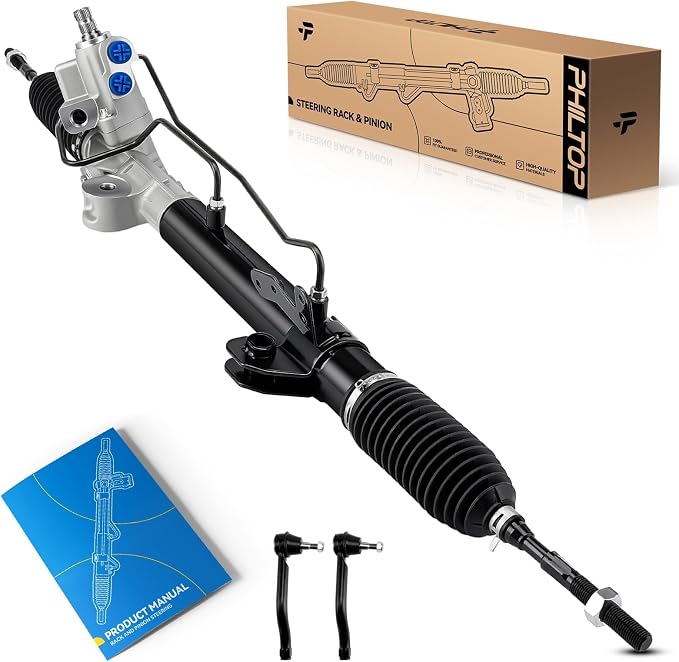 PHILTOP Hydraulic Power Steering Rack & Pinion Assembly for 2007-2008 Altima, 2009-2011/2013 Altima Coupe, 2009-2012 Altima Sedan, with Outer Tie Rod Ends, Replace# 26-3038E