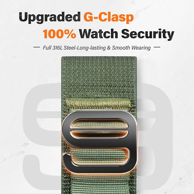 Alpine Loop Nylon Watch Band Compatible with Garmin Fenix 5/6/7/8 47mm, Quickfit 22mm Rugged Watch Bands for Garmin Epix Gen 2/Fenix 8 Pro 47mm/7 Pro/6 Pro/5 Plus/Forerunner 935/S62