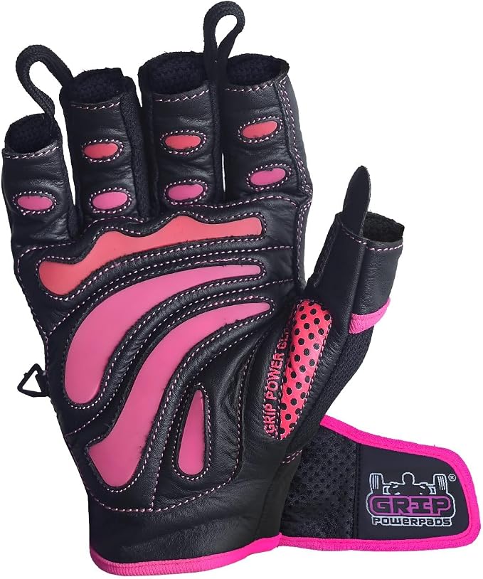 Elite Leather Gym Gloves – Grip & Comfort Design for Weightlifting, Powerlifting, Bodybuilding & Strength Training Workouts for Men & Women