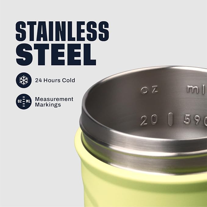 BlenderBottle Sport - Stainless Steel - 24-oz. - Blue/Green (Electric Garden)