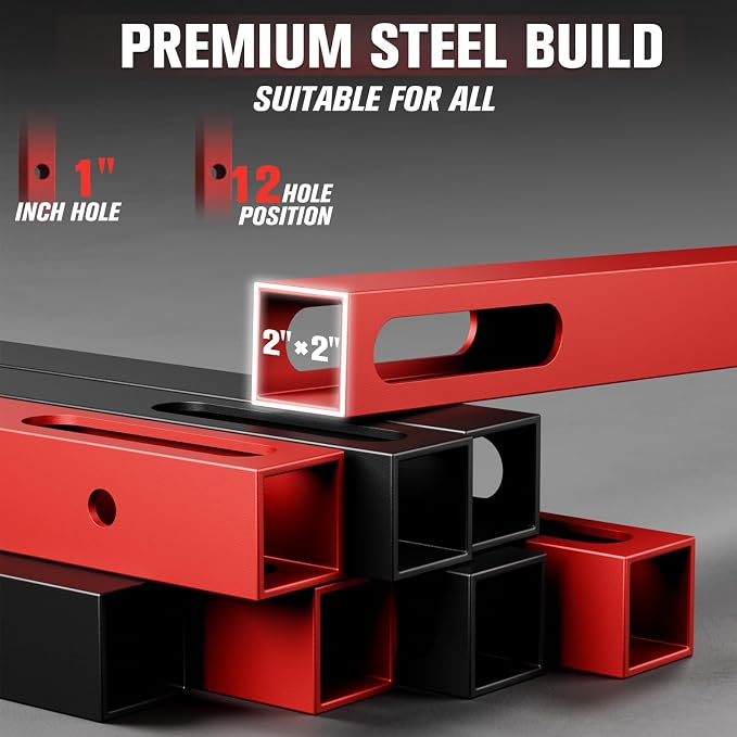 RitFit PPC-P3 Power Cage with Cable Crossover System, 1200LB Capacity | LAT Pulldown & Cable Crossover System with Bumper Plate Set, Olympic Barbell, Bench