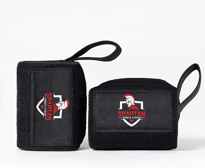 Spartan Wrist Wraps for Weightlifting 18 Inch, Heavy Duty Wrist Support with Thumb Loop, Premium Lifting Wraps for Powerlifting, Crossfit, Bench Press, Strength Training - Men & Women