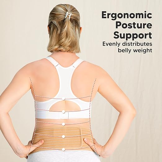 KeaBabies Pregnancy Belly Bands for Pregnant Women,1pk (Classic Ivory, XL) | Soft, Breathable, Maternity Belly Support Band, Easy Adjustable Maternity Belt for Back, Pelvic Support, Comfortable