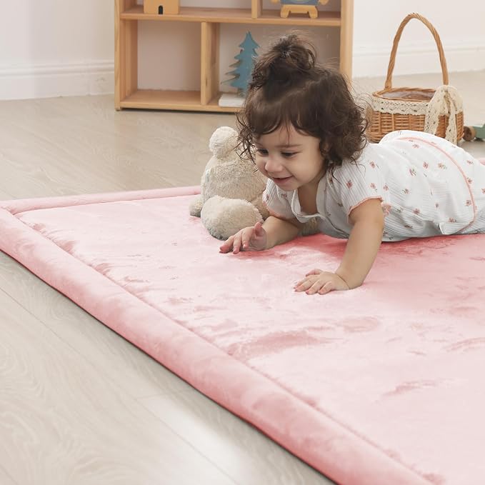 1.5" Thick Baby Play Mat for Floor,39x59 Memory Foam Tummy Time Mat | Ultra Soft Playmat for Baby,Tummy Time Foam Mats,Cushioned for Infant,Kids and Toddler Crawling,Easy Care