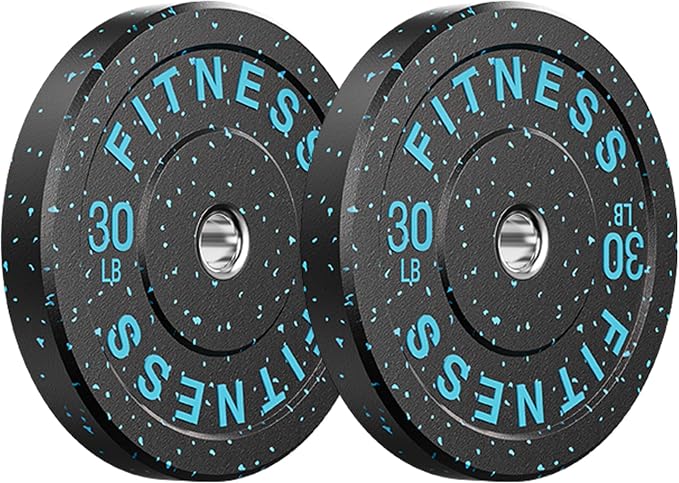 2" Bumper Plates Set Olympic Weight Plates for Barbell Strength Training | Papababe 2Inch Weights Plates Set, Floor Protective Plates, 20-600lbs Rubber Bumper Plates for Weightlifting, Bench Press