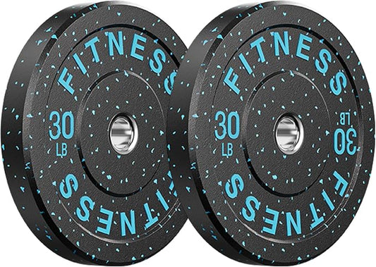 2" Bumper Plates Set Olympic Weight Plates for Barbell Strength Training | Papababe 2Inch Weights Plates Set, Floor Protective Plates, 20-600lbs Rubber Bumper Plates for Weightlifting, Bench Press
