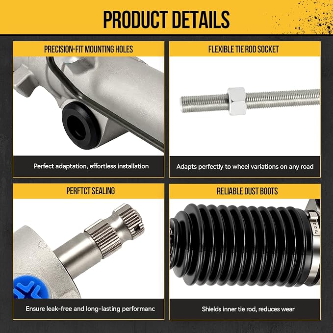 KAC Hydraulic Power Steering Rack and Pinion for Mustang 80-93, Thunderbird 80-88, Mark VII 84-92, Cougar 84-88, LTD 84-85 5.0L, Capri 80-86, Continental 82-87, Fairmont 80-83 Replace# 22207