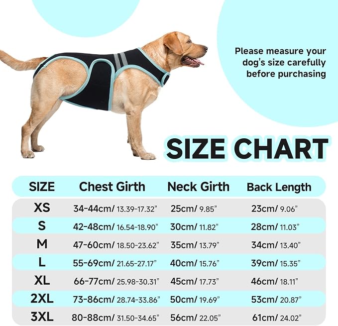 Dog Back Brace, Breathable Dog Post-Surgery Vest for IVDD, Arthritis & Spine Support, Adjustable Reflective Pet Back Bracer Pain-Relieving Harness, Black L