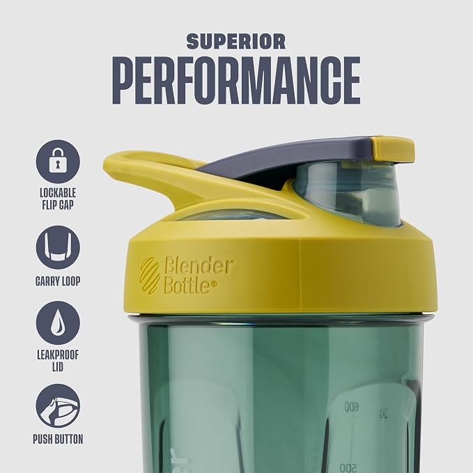 BlenderBottle Sport Flip Tritan Shaker Bottle 28 oz Yellow