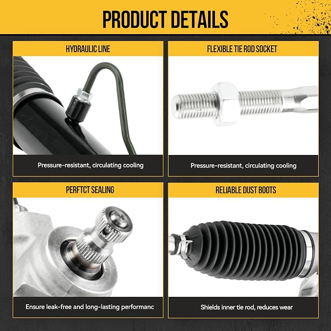 KAC Power Steering Rack and Pinion Replacement for Chevy Tracker 2003-2004 All Models, Suzuki Vitara 2003-2004 All Models, Hydraulic Rack and Pinion Replace 26-2040