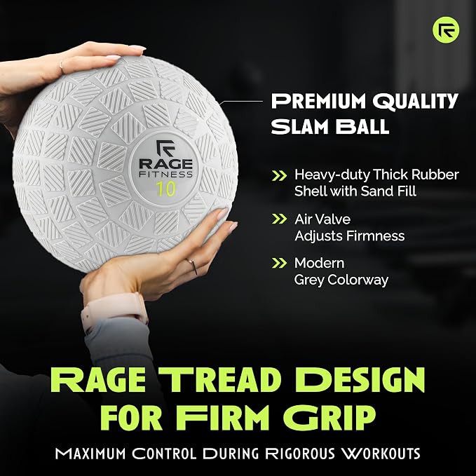 Slam Ball 10/15/20lb, Tread Texture Grip Medicine Balls - Stregnth Training