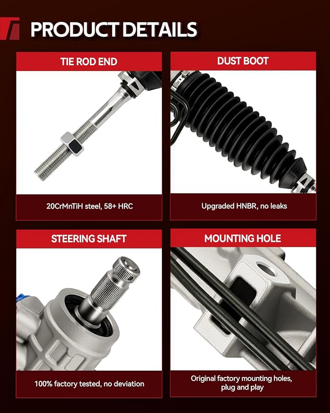 Torchbeam Power Steering Rack & Pinion Assembly Fit for 328i, 325i, 318i, M3, 328is, 325is, 318is, 323i, Z3, 323is, 318ti, Hydraulic System Steering, Replaces OEM 26-1822