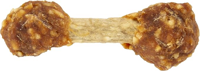 Good 'n' Fun Chicken Flavored Dumbbells 4 Ounces, Rawhide Snacks for Small Dogs (Pack of 2)