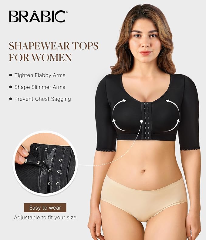 BRABIC Shaper Tops for Women Arm Compression Post Surgery Front Closure Bra Tank Top Shapewear