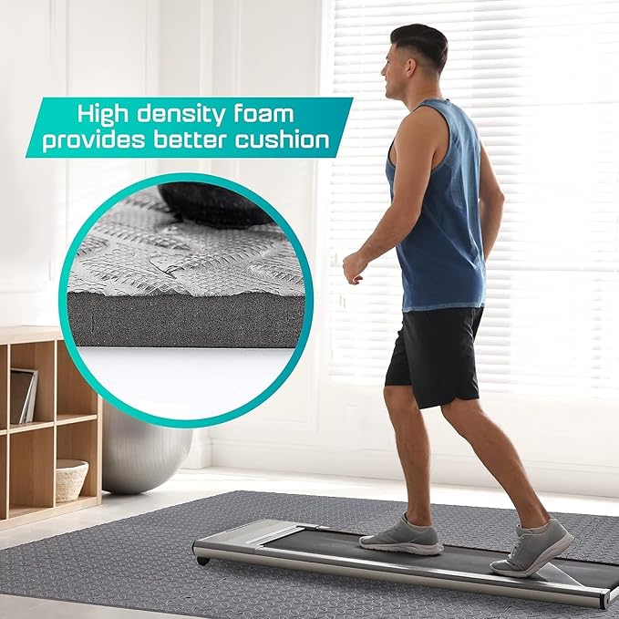 Yes4All Interlocking Exercise Foam Mats with Border – Interlocking Floor Mats for Gym Equipment – Eva Interlocking Floor Tiles - 36 Square Feet (36 Tiles) - Black