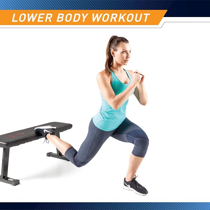 Marcy Flat Utility Weight Bench for Home Gym Weight Training and Ab Exercises