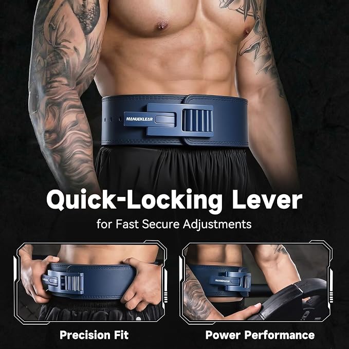 Lever Lifting Belt for Man and Women, Weightlifting with Adjustable Heavy Duty Buckle, Professional Weight Lifting Belt