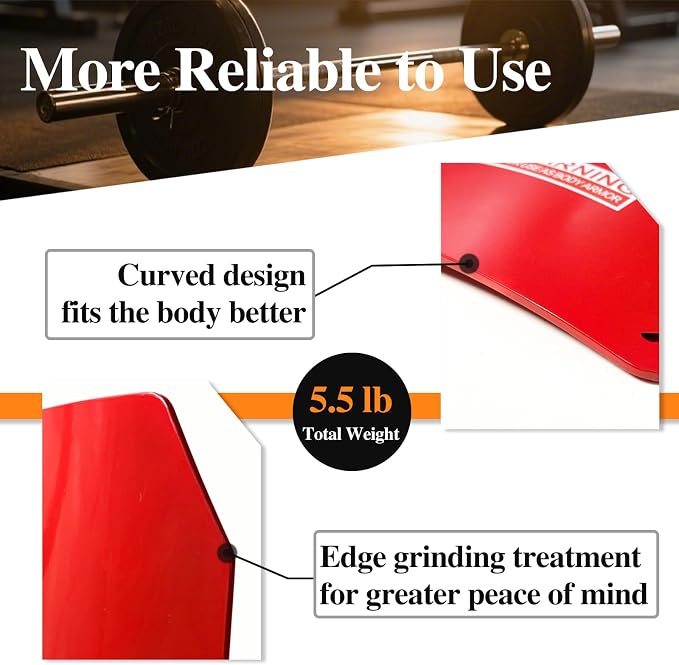 Weight Vest Plate Curved Weighted Plates for Weight Vest 5.5lb/11lb per Pairs for Running, Strength Training