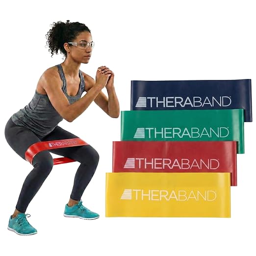 THERABAND Resistance Band Loop, Exercise, Workout, Physical Therapy | Elastic resistance band for exercise, strength training, stretching and physical therapy